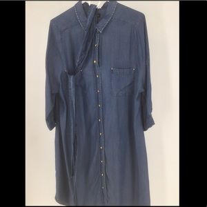 Kelso  16 Chambray MIDI 3/4 Sleeve Dress W/ Belt